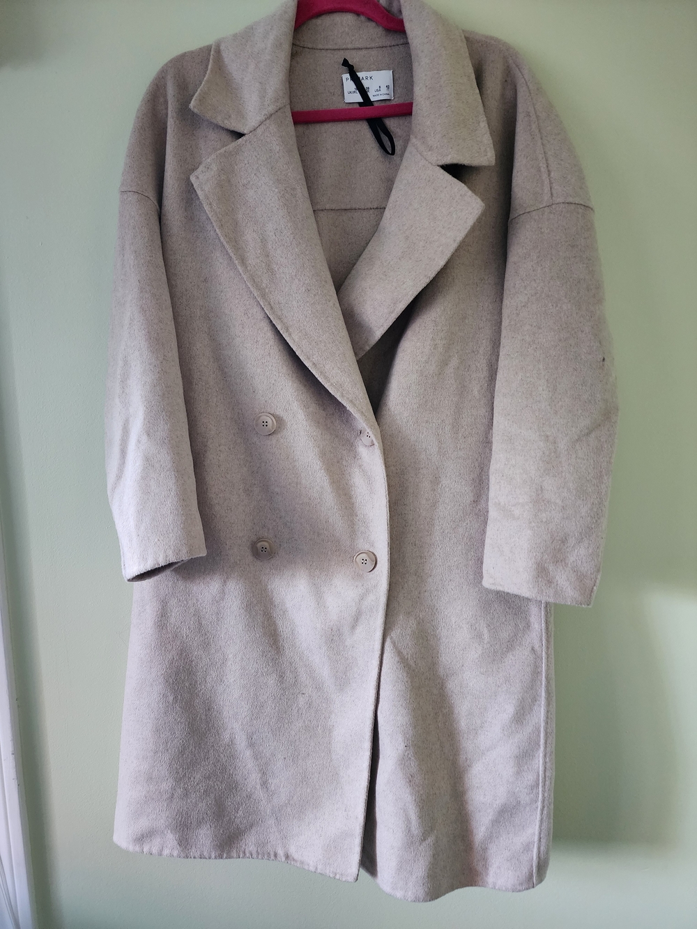 Primark Double-Breasted Trench Coat in Light Beige